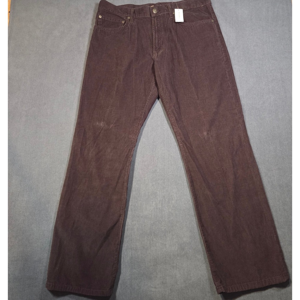 Eddie Bauer Corduroy Field Jean Mens 36x32 Cocoa Brown Straight Leg NWT